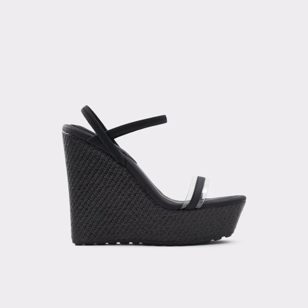 Women's Size 7 Wedge High Heels Black Aldo- Never Worn - Picture 2 of 2